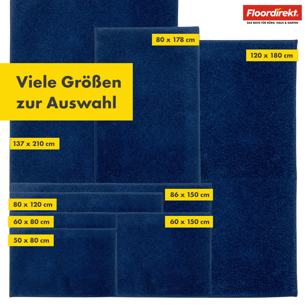 BADEMATTE Nasa Dunkelblau 60/90 cm  - Dunkelblau, Basics, Kunststoff/Textil (60/90cm) - Floordirekt