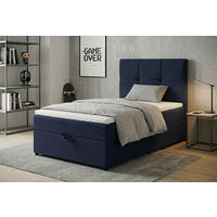 BOXBETT 100/200 cm,  in Blau, Bettkasten, Topper,  - Blau/Schwarz, MODERN, Kunststoff/Textil (100/200cm) - MID.YOU