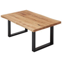 KONFERENČNÍ STOLEK, černá, barvy dubu, dřevo, kov, 110/70/45 cm - černá/barvy dubu, Design, kov/dřevo (110/70/45cm) - Linea Natura