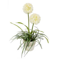 KUNSTBLUME  - Weiß, Basics, Kunststoff/Textil (24/52cm)