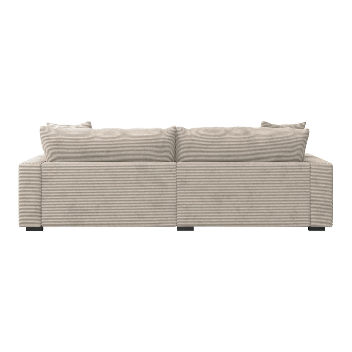 ECKSOFA Beige Cord  - Beige/Schwarz, MODERN, Textil (180/265cm) - P & B