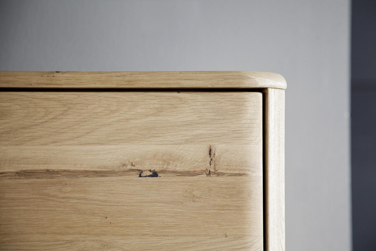 SIDEBOARD 156/90/44 cm  in Eichefarben  - Eichefarben/Silberfarben, Design, Holz/Metall (156/90/44cm) - Livetastic