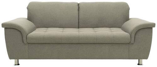 Zweisitzer-Sofa mit Funktion Webstoff Graubraun  - Chromfarben/Graubraun, KONVENTIONELL, Textil/Metall (190/81/105cm) - MID.YOU