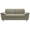 2-SITZER-SOFA in Webstoff Graubraun  - Chromfarben/Graubraun, KONVENTIONELL, Textil/Metall (190/81/105cm) - MID.YOU