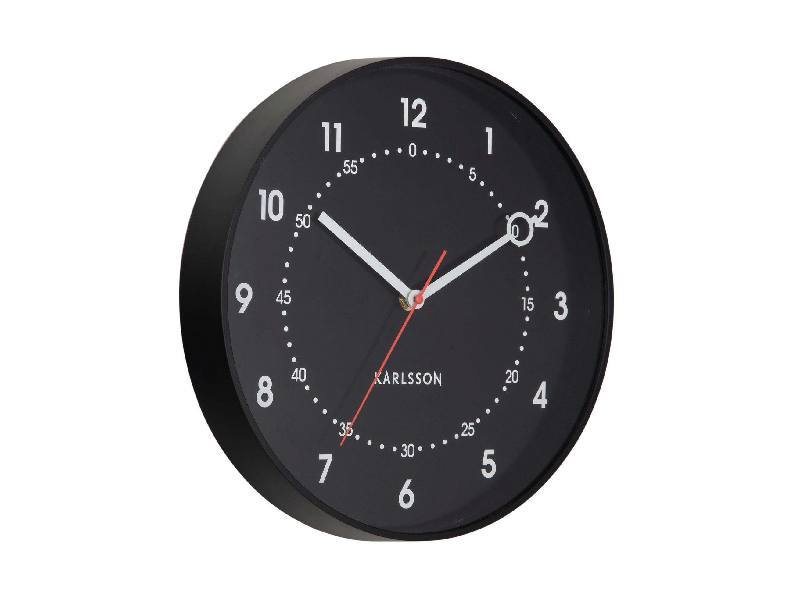 UHR  Schwarz 31,5 cm  - Schwarz, Basics, Kunststoff (31,5cm) - Karlsson