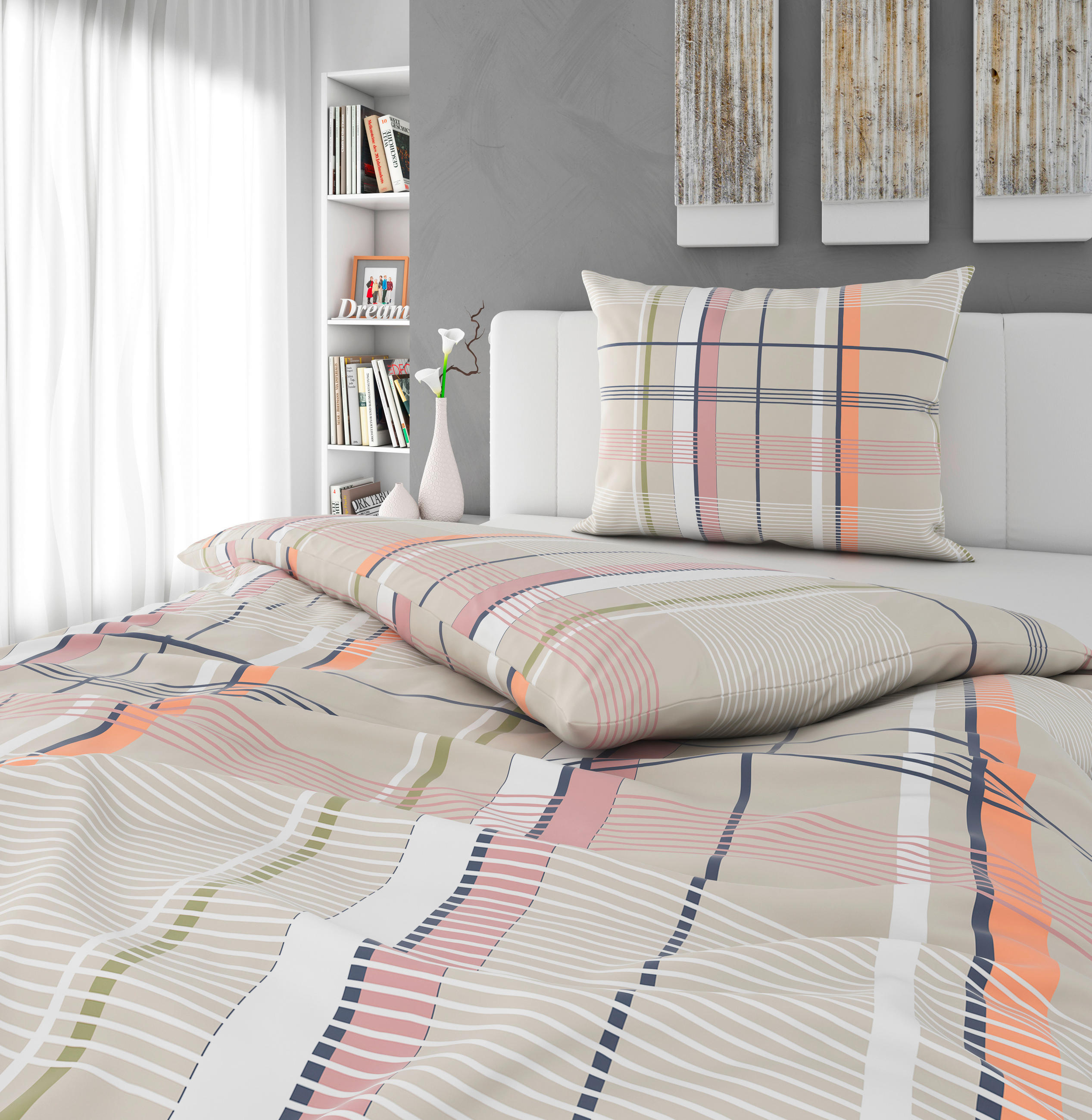 ÁGYNEMŰHUZAT-GARNITÚRA 140/200 cm  - taupe, Konventionell, textil (140/200cm) - Esposa