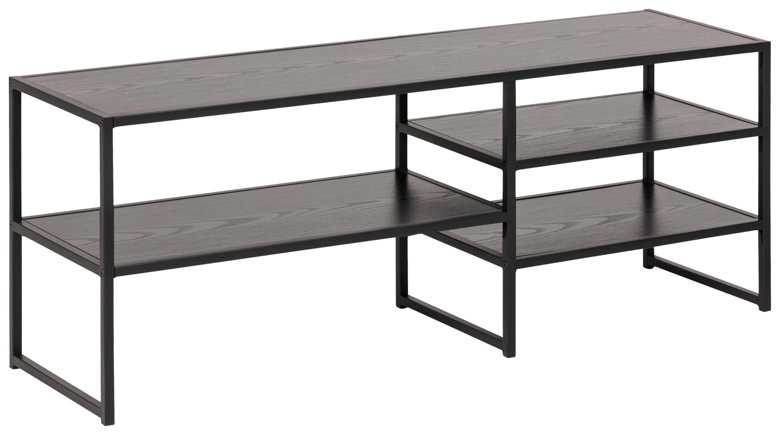 KOMODA POD TELEVIZI, černá, 120/46/33 cm - černá, Moderní, kov/kompozitní dřevo (120/46/33cm)