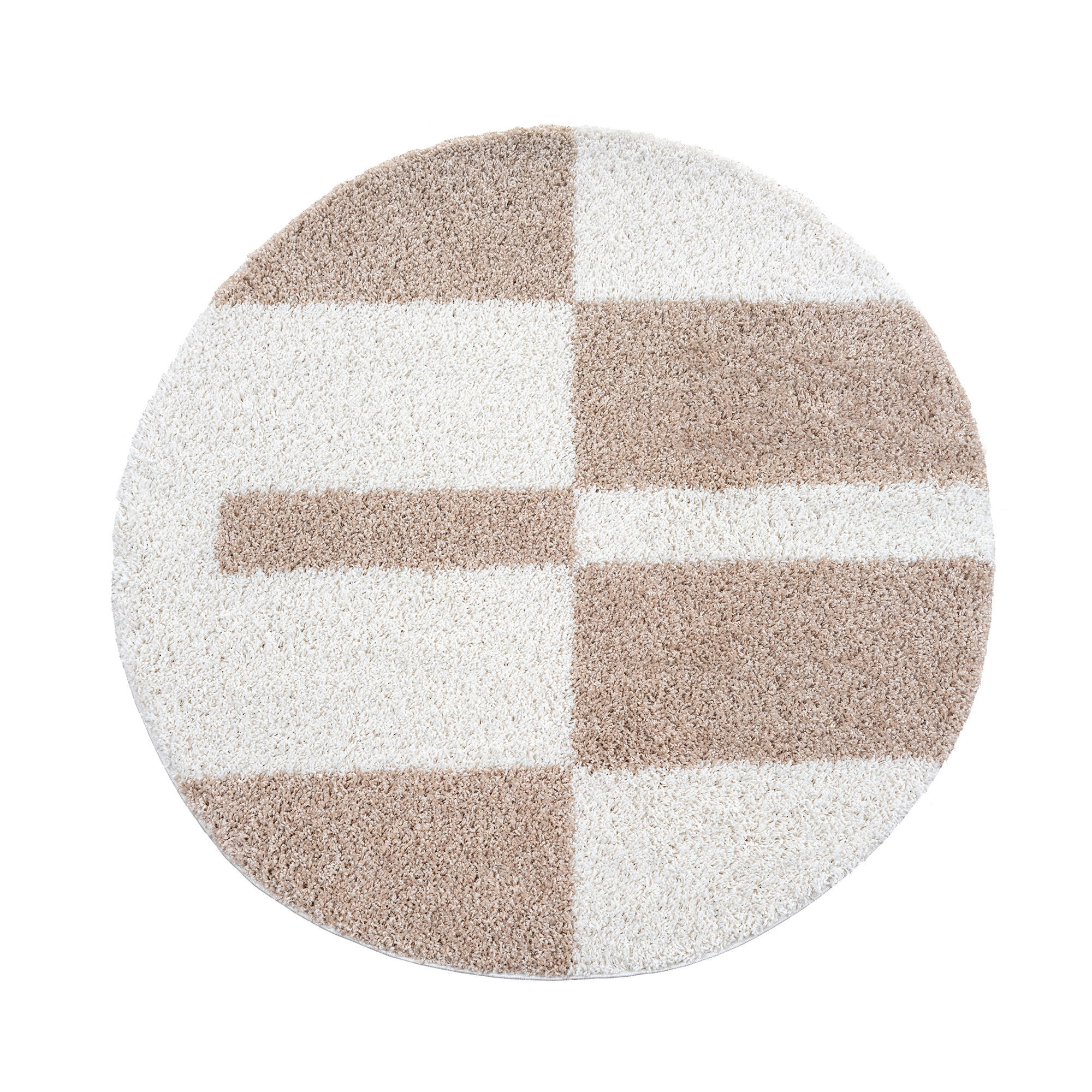 Novel Hochflorteppich Milano Weiß, Beige