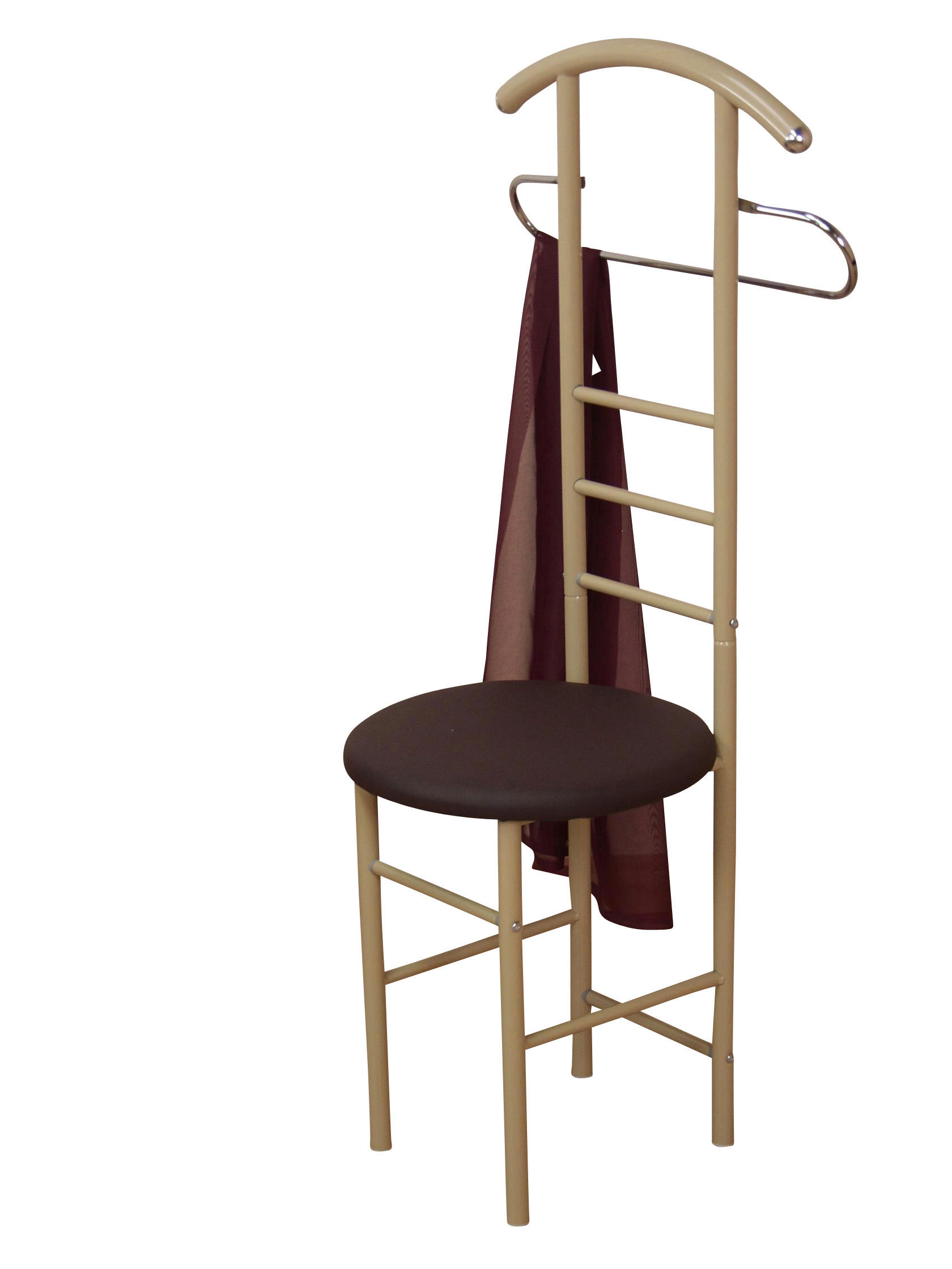 HERRENDIENER in Braun, Beige   - Beige/Braun, Design, Textil/Metall (47/53/118cm) - MID.YOU