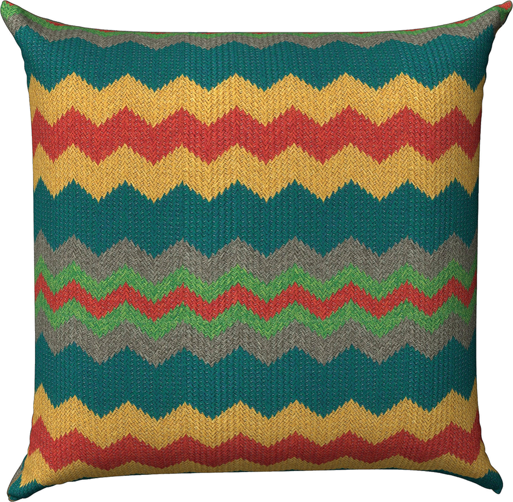 ZIERKISSEN  48/48 cm   - Gelb/Rot, Basics, Kunststoff (48/48cm)