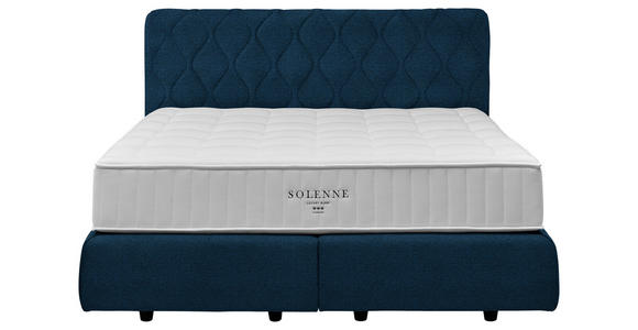 BOXSPRINGBETT 180/200 cm  in Blau  - Blau/Schwarz, Design, Kunststoff/Textil (180/200cm) - Johann Jakob