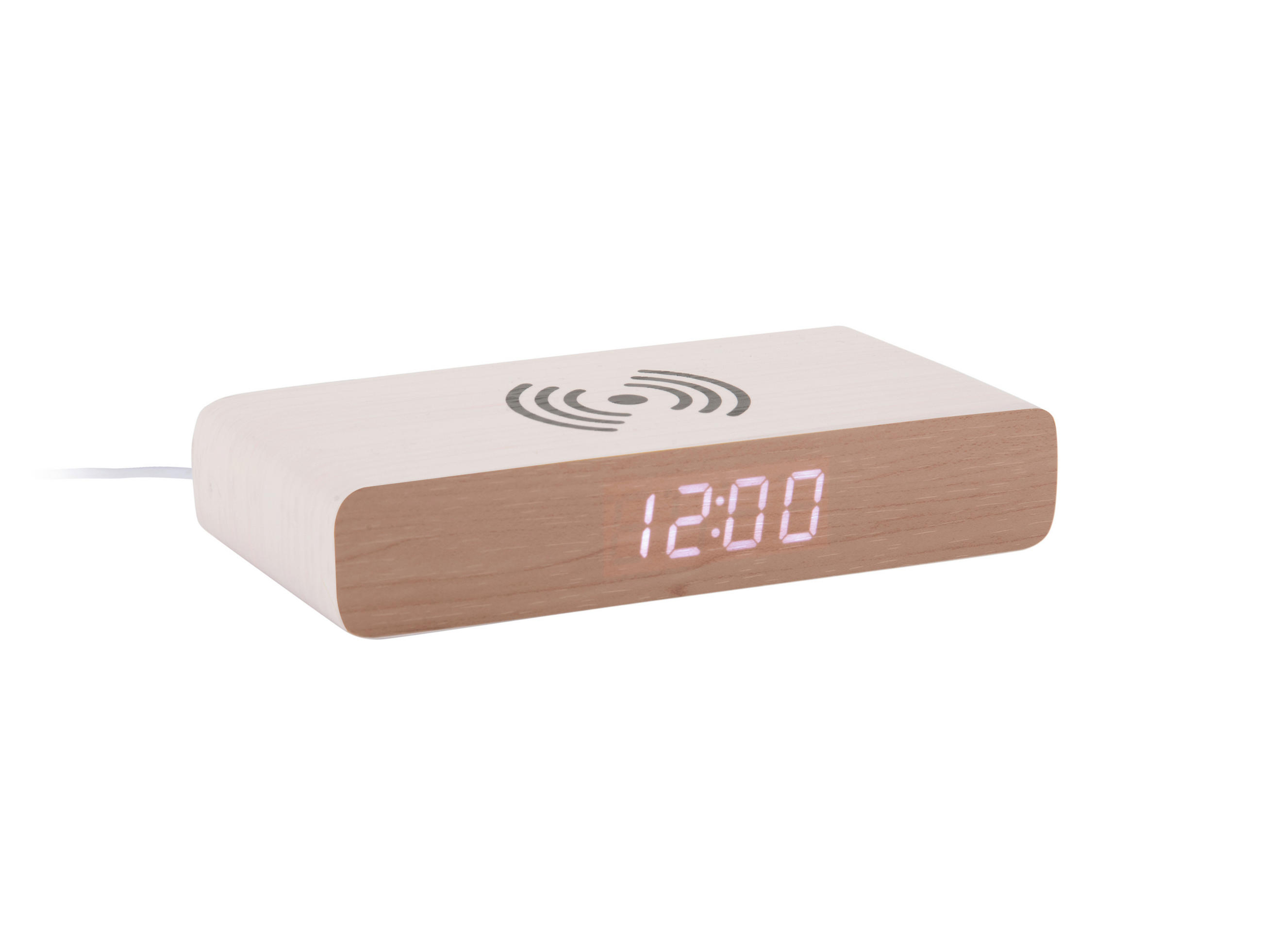 WECKER   - Weiß, Basics, Holzwerkstoff (16/8/3cm) - Karlsson
