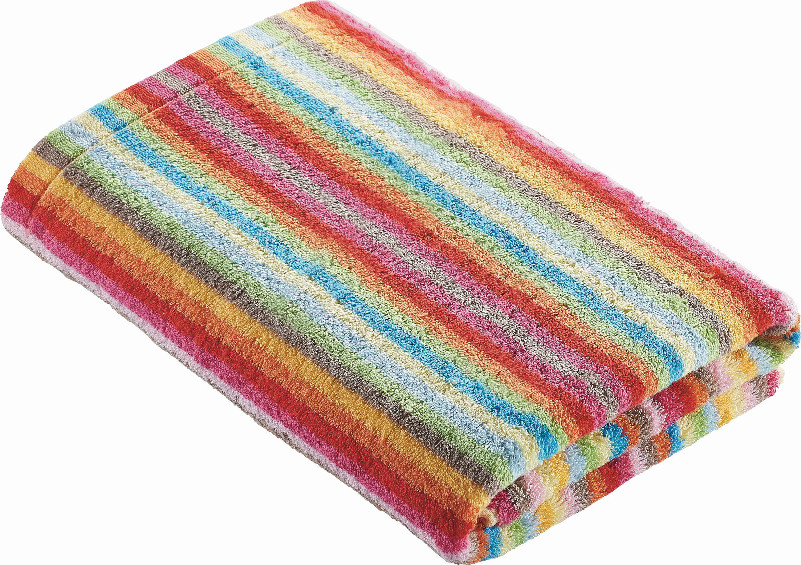 DUSCHTUCH Lifestyle Streifen 70/140 cm  - Multicolor, Basics, Textil (70/140cm) - Cawoe