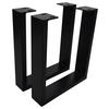 BANKGESTELL 30/40/7,5 cm  in  - Schwarz, Natur, Metall (30/40/7,5cm) - Valdera