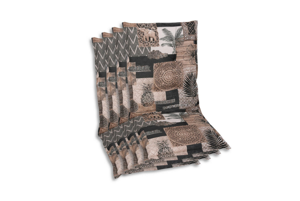 SESSELAUFLAGENSET in Beige Federn  - Beige, Basics, Textil (50/7/110cm)