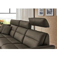ECKSOFA in Echtleder Graubraun  169/298 cm  - Graubraun/Schwarz, Design, Leder/Metall (169/298cm) - Dieter Knoll