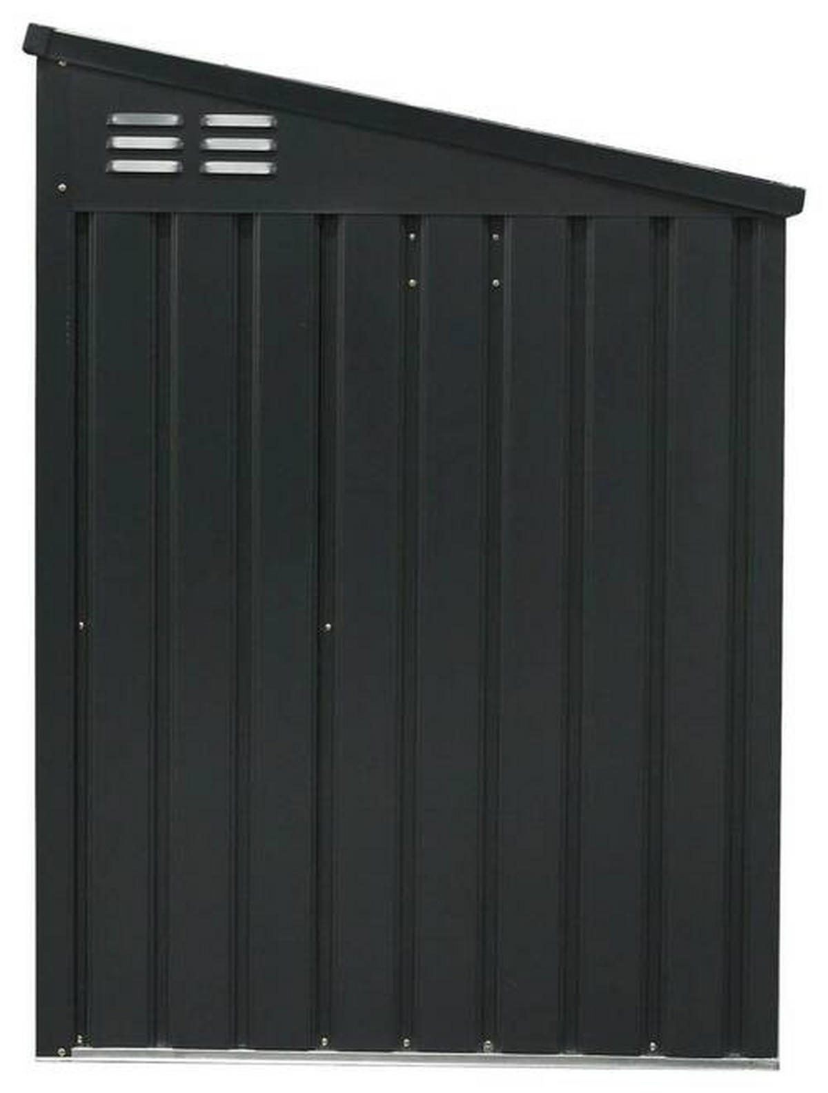 MÜLLTONNENBOX - Dunkelgrau, Basics, Metall (172/131/100cm) - Ambia Garden