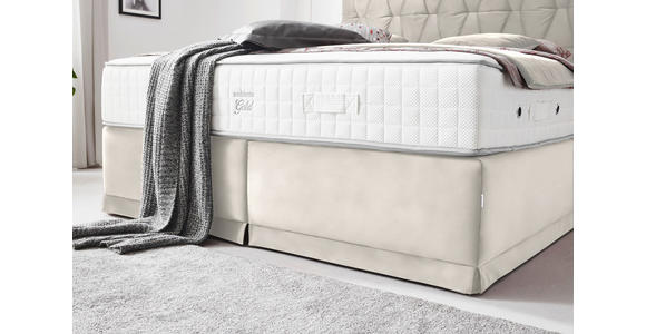 BOXSPRINGBETT 180/200 cm  in Creme  - Creme, KONVENTIONELL, Textil (180/200cm) - Ambiente