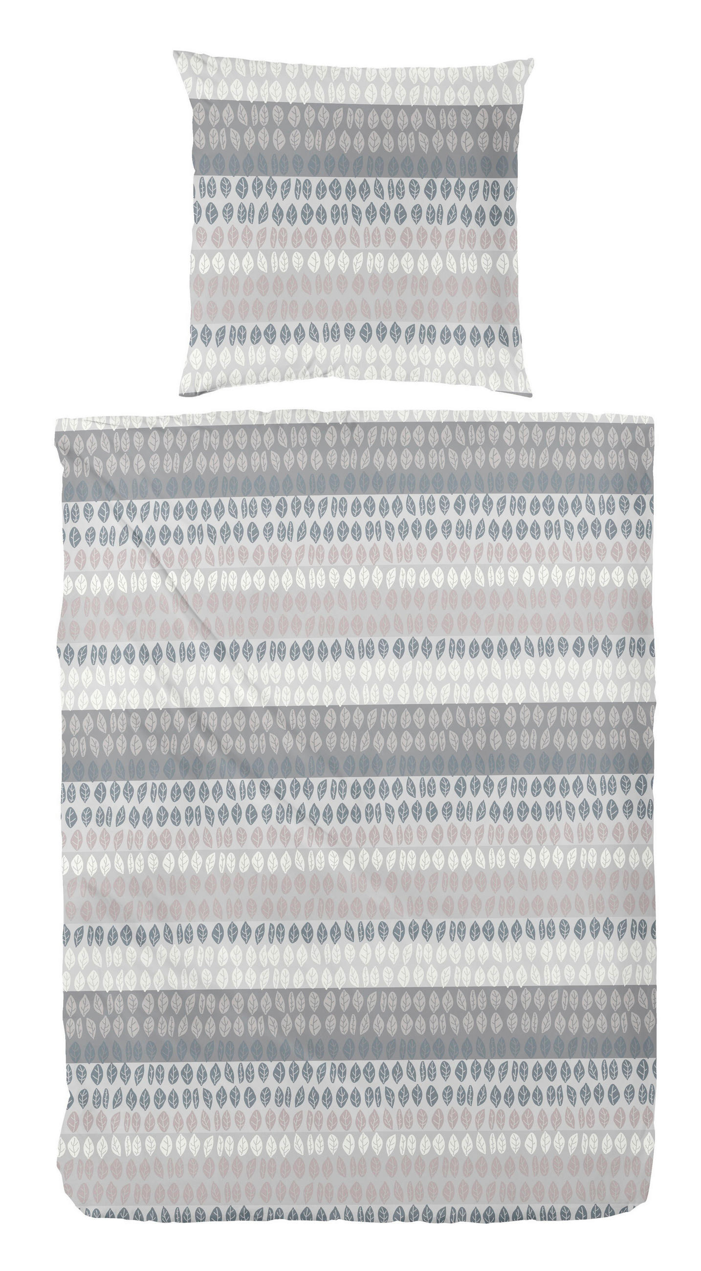 BETTWÄSCHE 2-teilig 135/200 cm  - Grau, Design, Textil (135/200cm)
