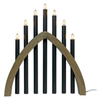 ADVENTSLJUSSTAKE  - gråbrun/svart, Klassisk, metall/trä (8/48,5/32cm) - Best Price