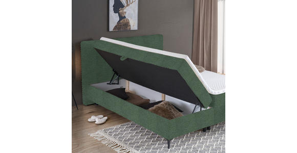 BOXBETT 140/200 cm in Grün - Schwarz/Grün, Design, Holz/Holzwerkstoff (140/200cm) - Xora