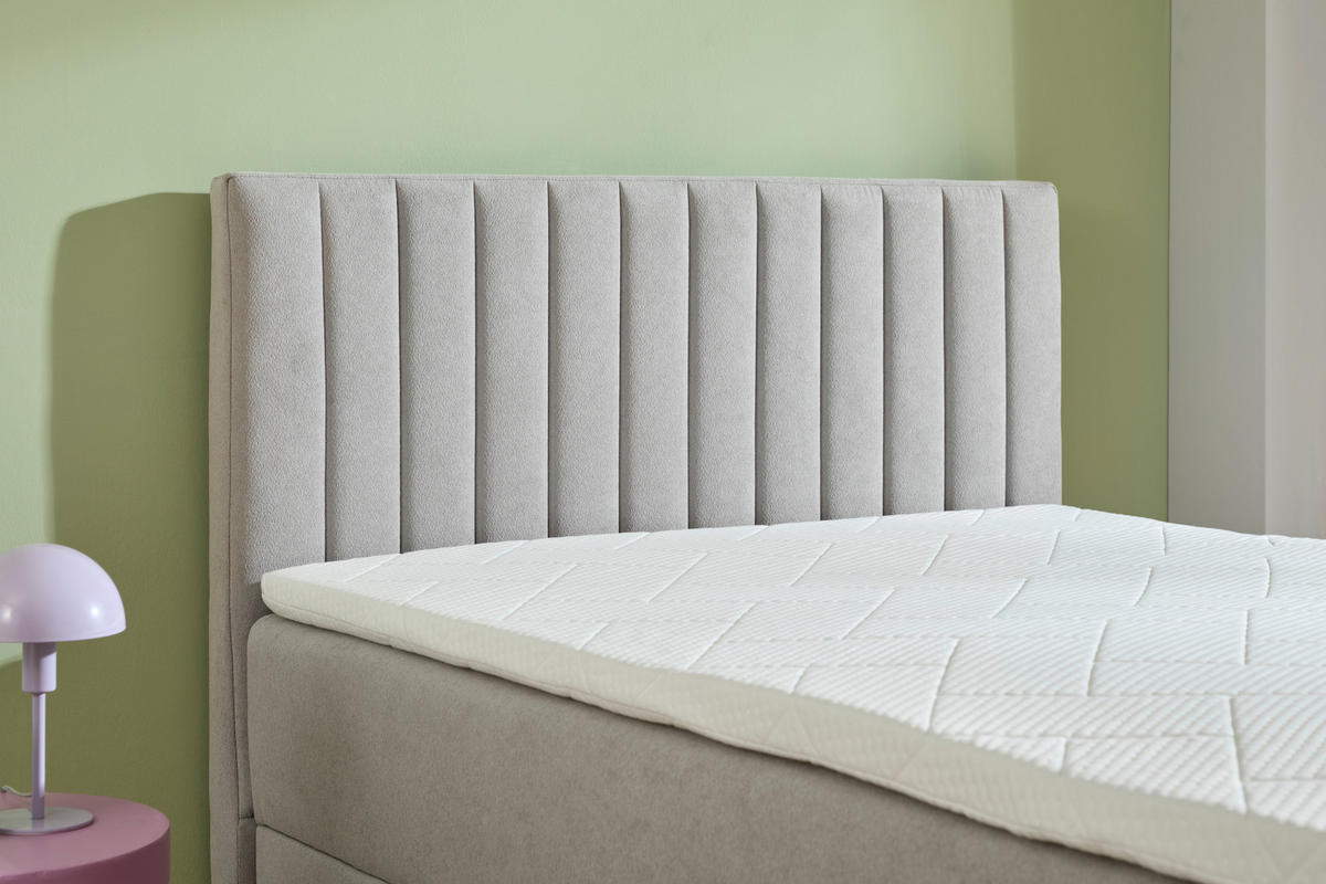 BOXBETT 90/200 cm  in Hellgrau  - Hellgrau/Schwarz, KONVENTIONELL, Kunststoff/Textil (90/200cm) - Boxxx