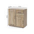 KOMMODE lackiert, melaminharzbeschichtet Eichefarben - Eichefarben/Alufarben, KONVENTIONELL, Holzwerkstoff/Kunststoff (71/78/35cm) - Carryhome KOMMODE lackiert, melaminharzbeschichtet Eichefarben - Eichefarben/Alufarben, KONVENTIONELL, Holzwerkstoff/Kunststoff (71/78/35cm) - Carryhome
