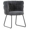STUHL Flachgewebe Grau, Schwarz  - Schwarz/Grau, Basics, Textil/Metall (62/80/62cm) - Carryhome