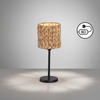 TISCHLEUCHTE 13/33 cm   - Schwarz, Natur, Holz/Metall (13/33cm) - Fischer & Honsel