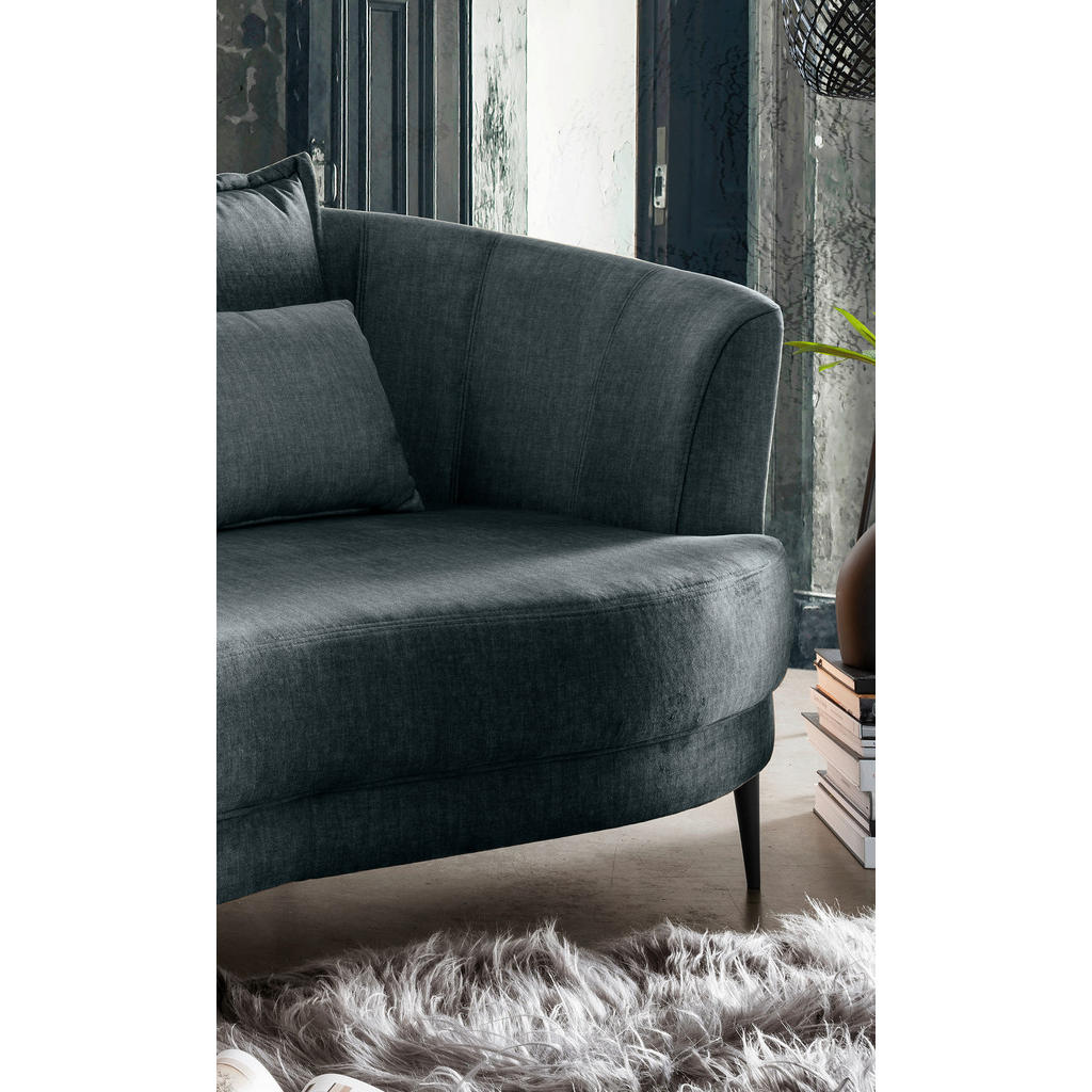 Thumbnail - Livetastic Ottomane, Blau, Textil, Uni, Füllung: Schaumstoff, 211x85x102 cm, Made in EU, Typenauswahl, seitenverkehrt er...
