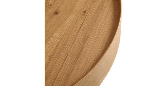 COUCHTISCH Eiche furniert, massiv 77/77/39 cm rund Eichefarben  - Eichefarben, Design, Holz/Holzwerkstoff (77/77/39cm) - Ambia Home