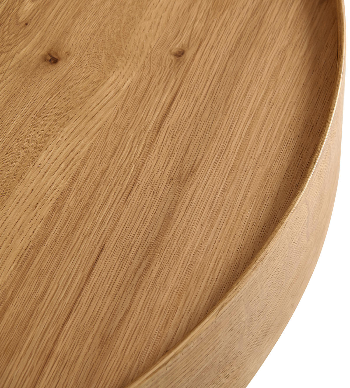 COUCHTISCH Eiche furniert, massiv 77/77/39 cm rund Eichefarben  - Eichefarben, Design, Holz/Holzwerkstoff (77/77/39cm) - Ambia Home