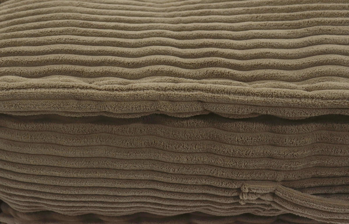 SOFAELEMENT in gerippt Beige  - Beige, Design, Textil (80/20/80cm) - P & B