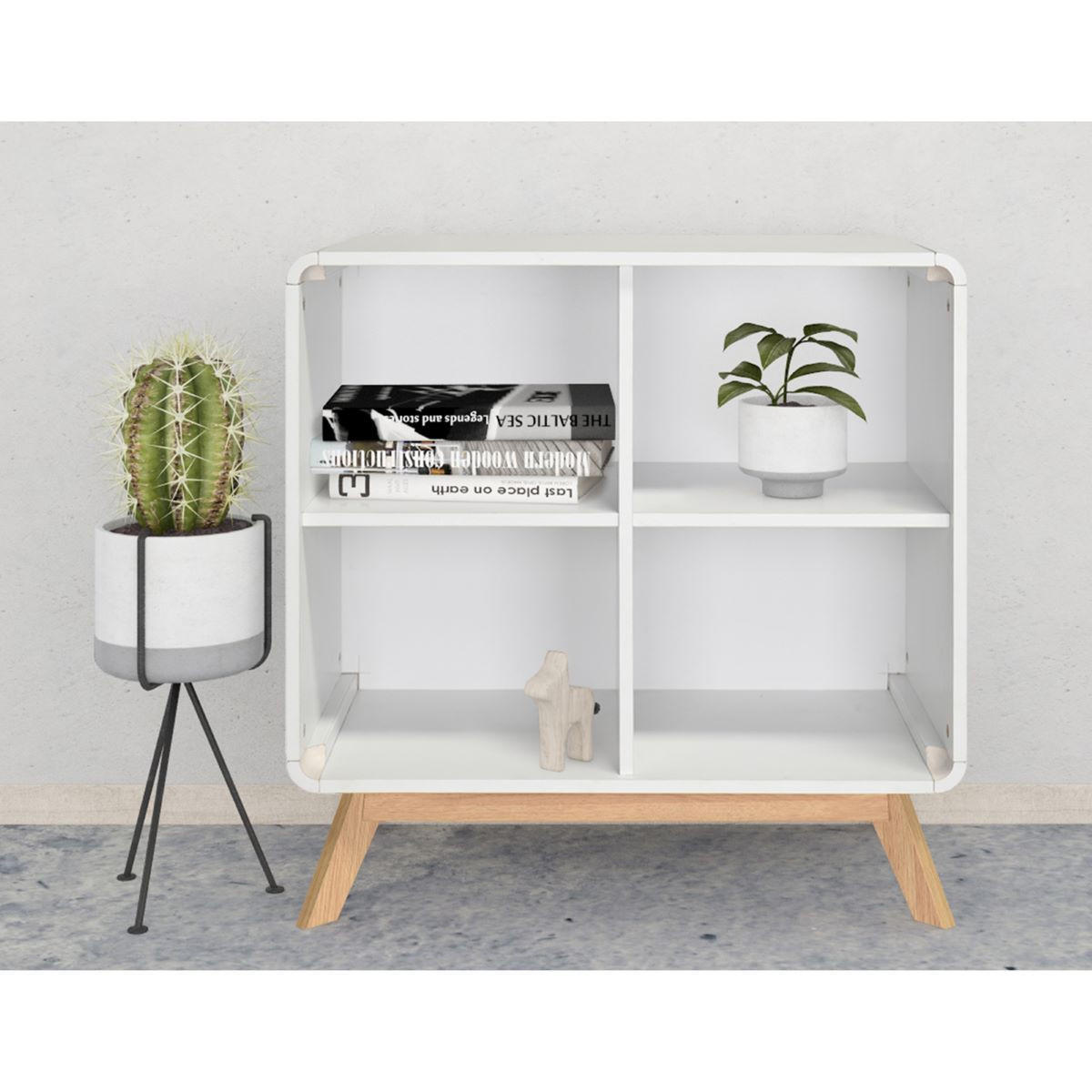 REGAL CASSIE - Eichefarben/Weiß, Basics, Holzwerkstoff (75/75/39cm) - MID.YOU