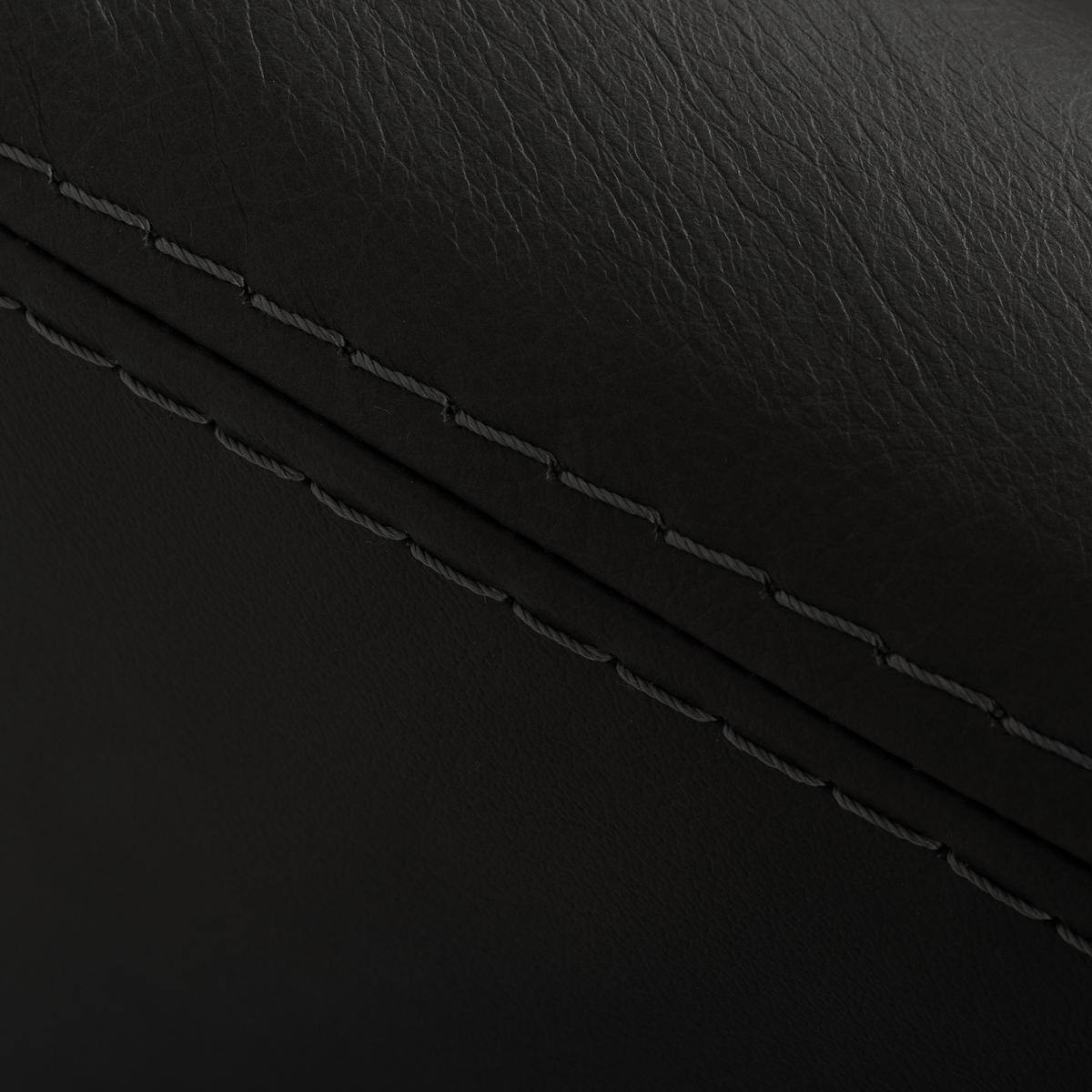 SESSELSET Echtleder Schwarz  - Kirschrot/Schwarz, Design, Leder/Metall (67/87/74cm) - Livetastic