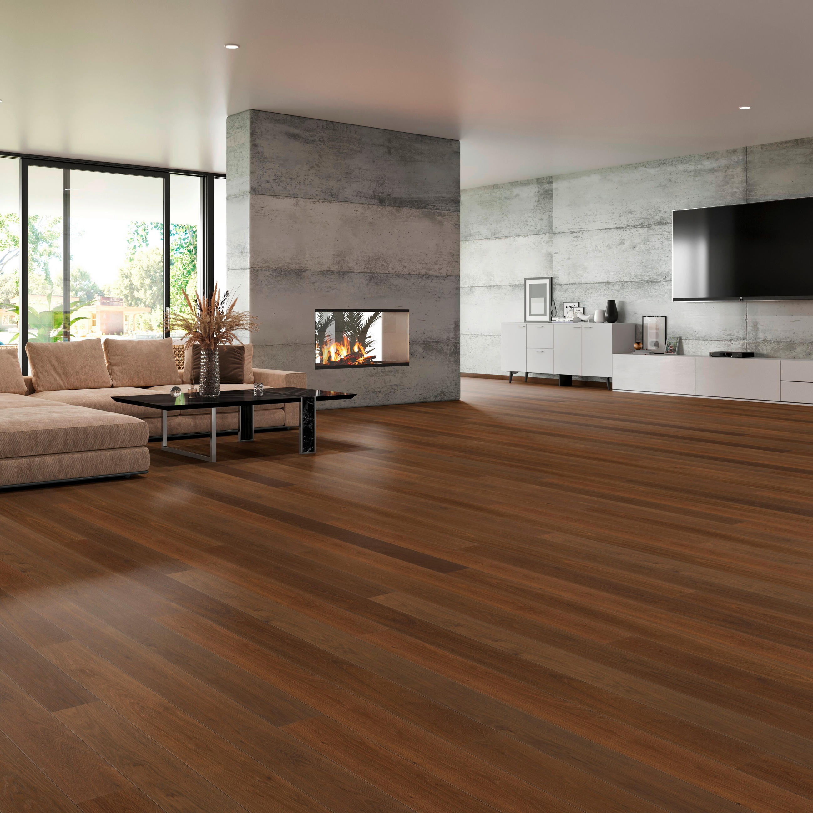 LANDHAUSDIELE Puristico Trend Eiche Mocca 100013101  per  m² - Design, Holz (220,5/17,6/1,3cm) - Tilo