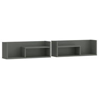 WANDBOARD SHIRLEY Holzwerkstoff Anthrazit, Grau, Grün  - Anthrazit/Grau, Design, Holzwerkstoff (140/24/22cm) - Carryhome