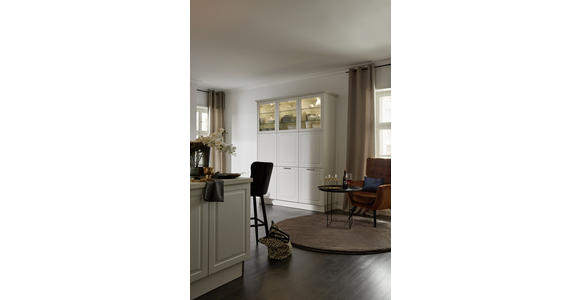 EINBAUKÜCHE - Nussbaumfarben/Weiß, Design, Holzwerkstoff - Dieter Knoll