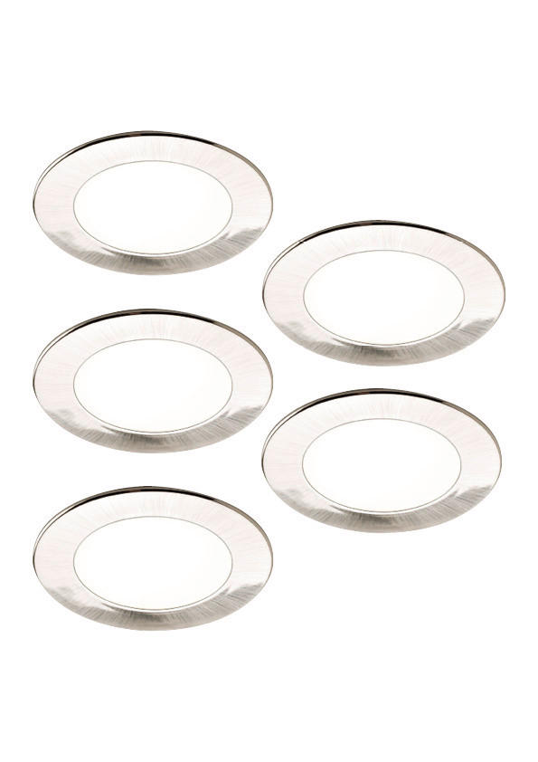 UNTERBAULEUCHTEN-SET - Edelstahlfarben, Basics, Kunststoff (68/68/8cm) - HKT