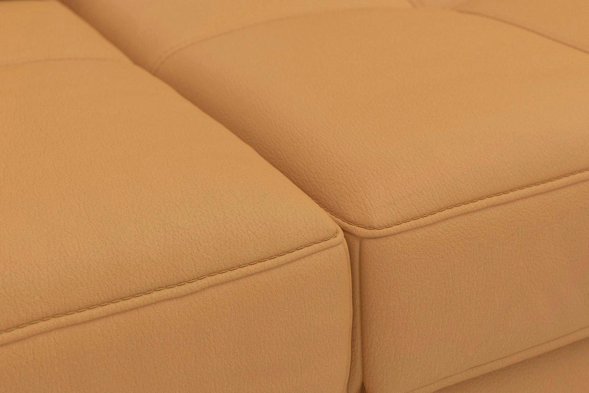 SEDACÍ SOUPRAVA, kůže, curry žlutá - černá/curry žlutá, Basics, kov/textil (176/363/223cm) - Sit & More
