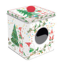 DOBOZ  - piros/fehér, Basics, fém (13cm)