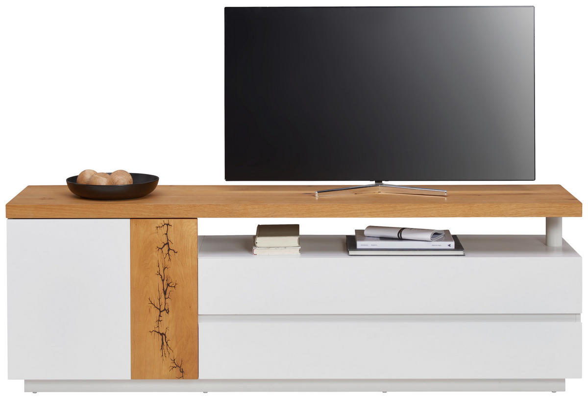 LOWBOARD  in 170/57/40 cm  - Eichefarben/Weiß, Design, Holz/Holzwerkstoff (170/57/40cm) - Xora