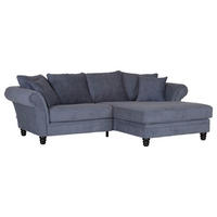 HÖRNSOFFA i flatväv mörkgrå  - mörkgrå/mörkbrun, Klassisk, trä/textil (280/190cm) - Livetastic