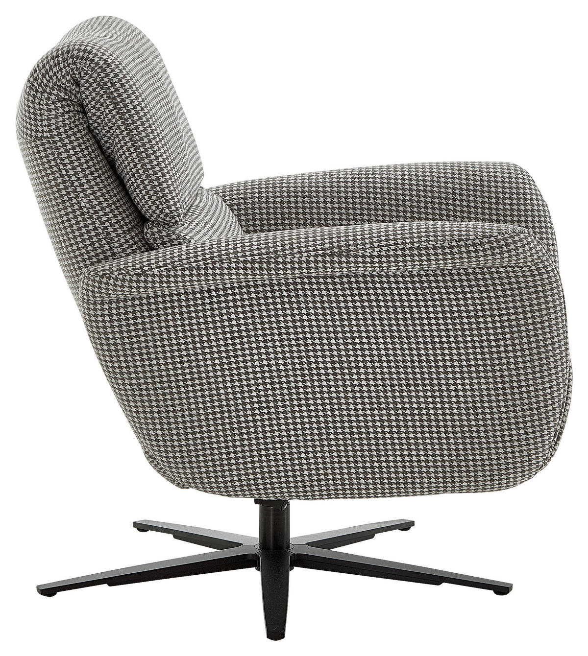 RELAXSESSEL in Textil Grau, Schwarz, Silberfarben  - Silberfarben/Schwarz, Design, Textil/Metall (78/88-177/82cm) - Valdera