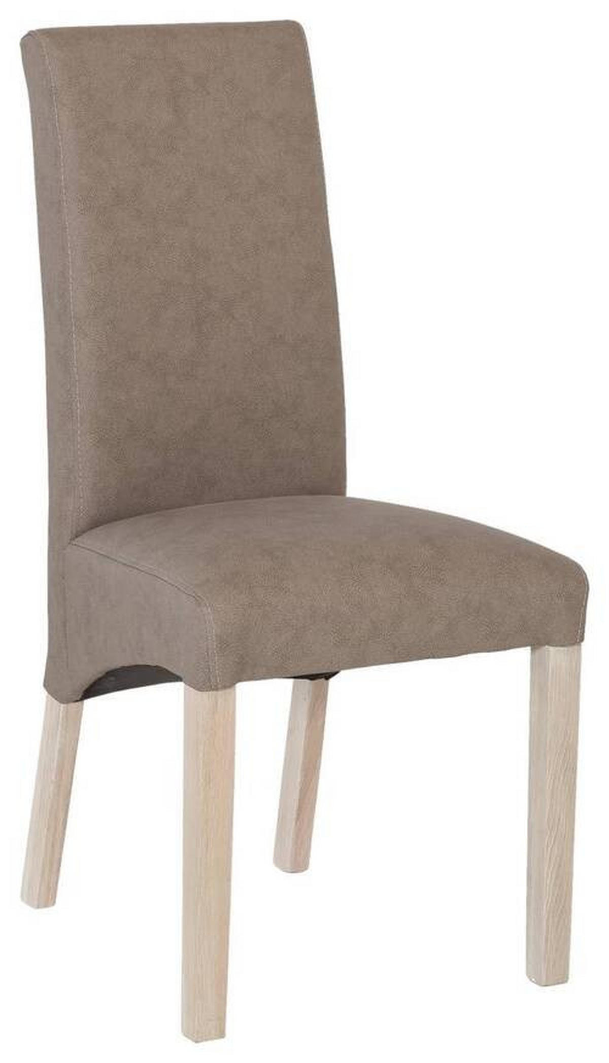 STUHL Lederlook Sonoma Eiche, Graubraun  - Graubraun/Sonoma Eiche, KONVENTIONELL, Holz/Textil (47/102/57cm) - Carryhome