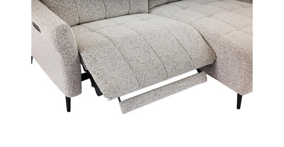 ECKSOFA  in Webstoff Grau  220/156 cm  - Grau/Nickelfarben, Design, Textil/Metall (220/156cm) - Carryhome