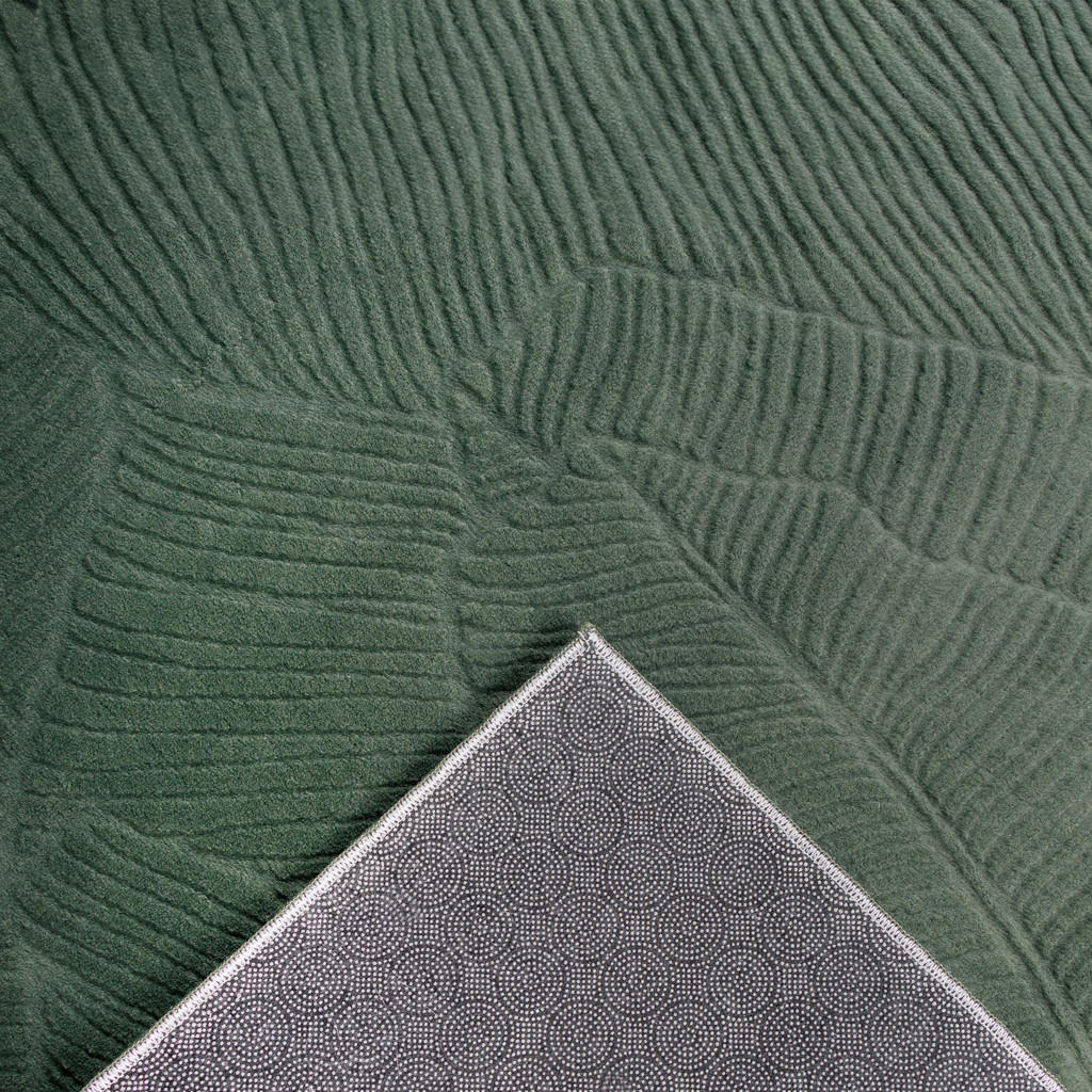 Thumbnail - Novel Webteppich Stilo, Grün, Textil, Struktur, rechteckig, 80x150 cm, Oeko-Tex® Standard 100, waschbar, für Fußbodenhei...