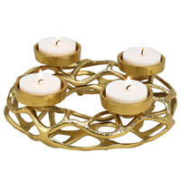ADVENTKRANZ - Goldfarben, KONVENTIONELL, Metall (25/11/25cm)