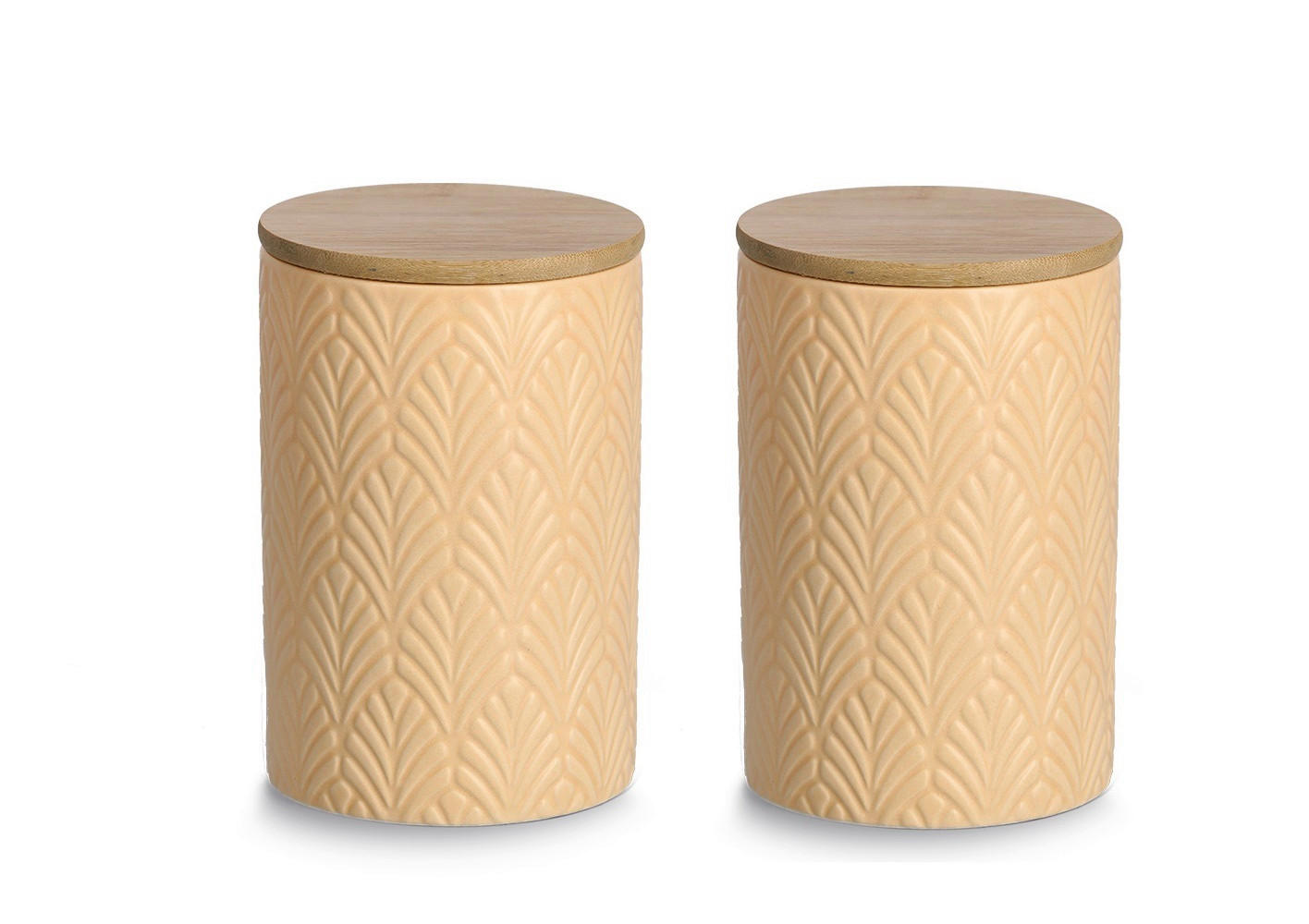 VORRATSDOSENSET  - Aprikose, Basics, Keramik (25,5/25,5/15cm) - Zeller Present