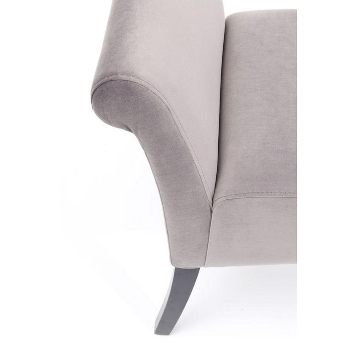 SITZBANK 107/62/38 cm Samt Silberfarben Holz  - Silberfarben/Schwarz, Design, Holz/Textil (107/62/38cm) - Kare-Design